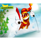Tapis de souris Bananalotto au ski